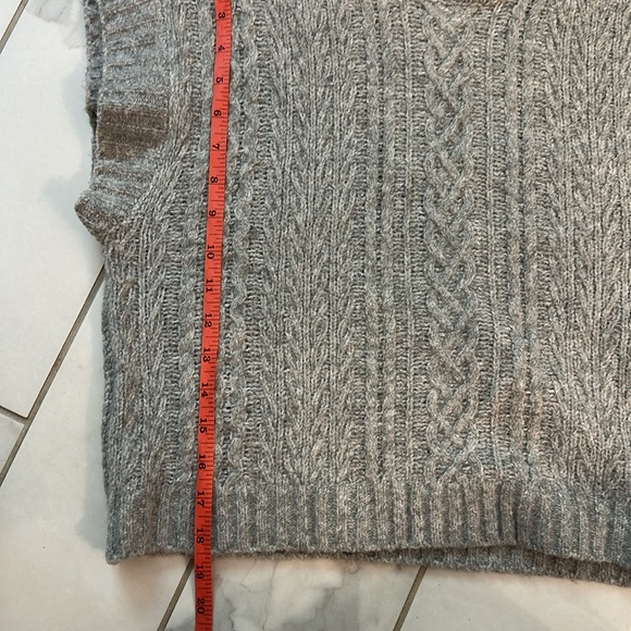 Pink Rose Gray Cowl Neck Cable Knit Sweater - Picture 5 of 5